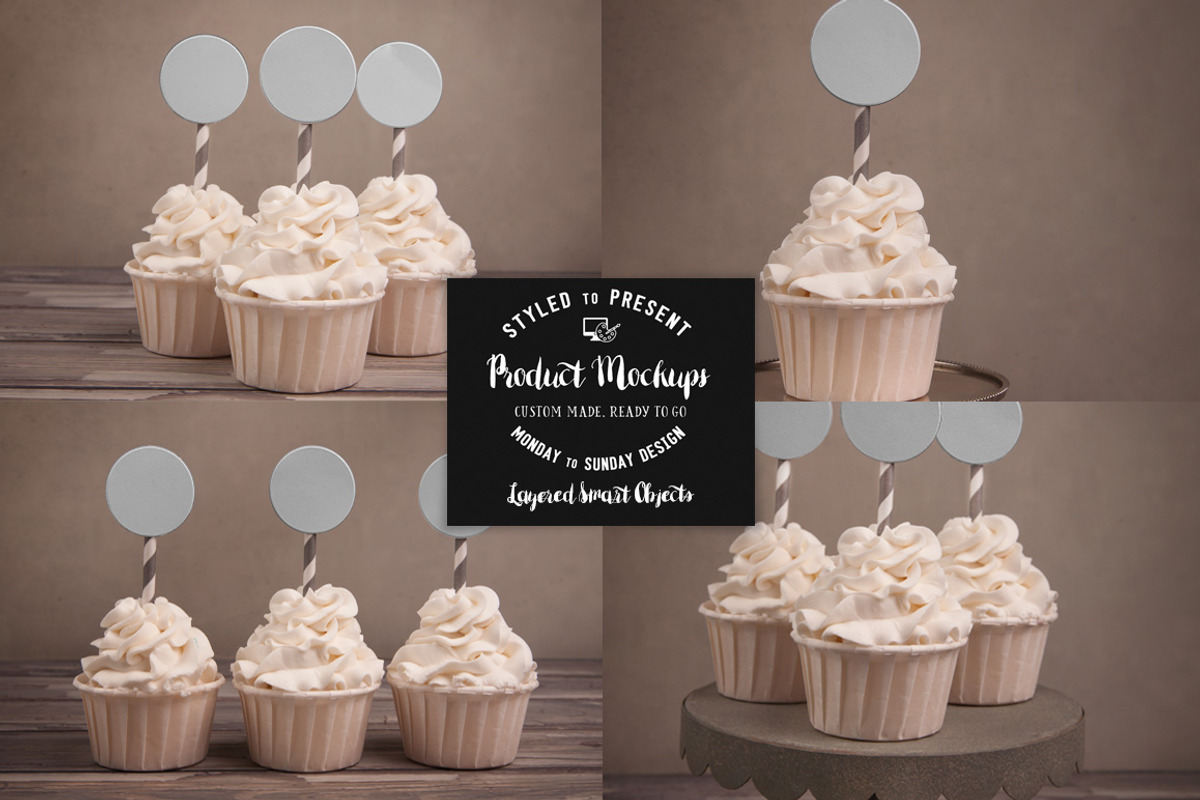 Cupcake Mock-ups: perfect for ETSY, a Cups & Container Mockup by Snark Heart (Photo 5 of 5)