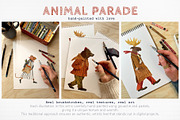 Animal Parade Hand Painted Set, an Animal Illustration by ArtPavo (Thumbnail 3 of 10)