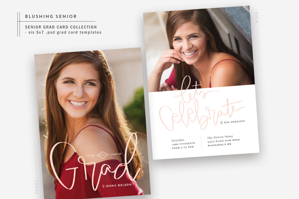 Graduation Card Bundle | Blushing, a Card Template by The Modern Collective (Photo 7 of 7)