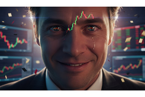 Smiling trader watching volatile, a Business Photo by Igor Tichonow
