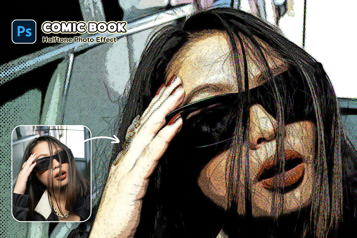 Comic Book Halftone Photo Effect, a Preset Add-On by Andrew Skoch Design (Photo 5 of 6)
