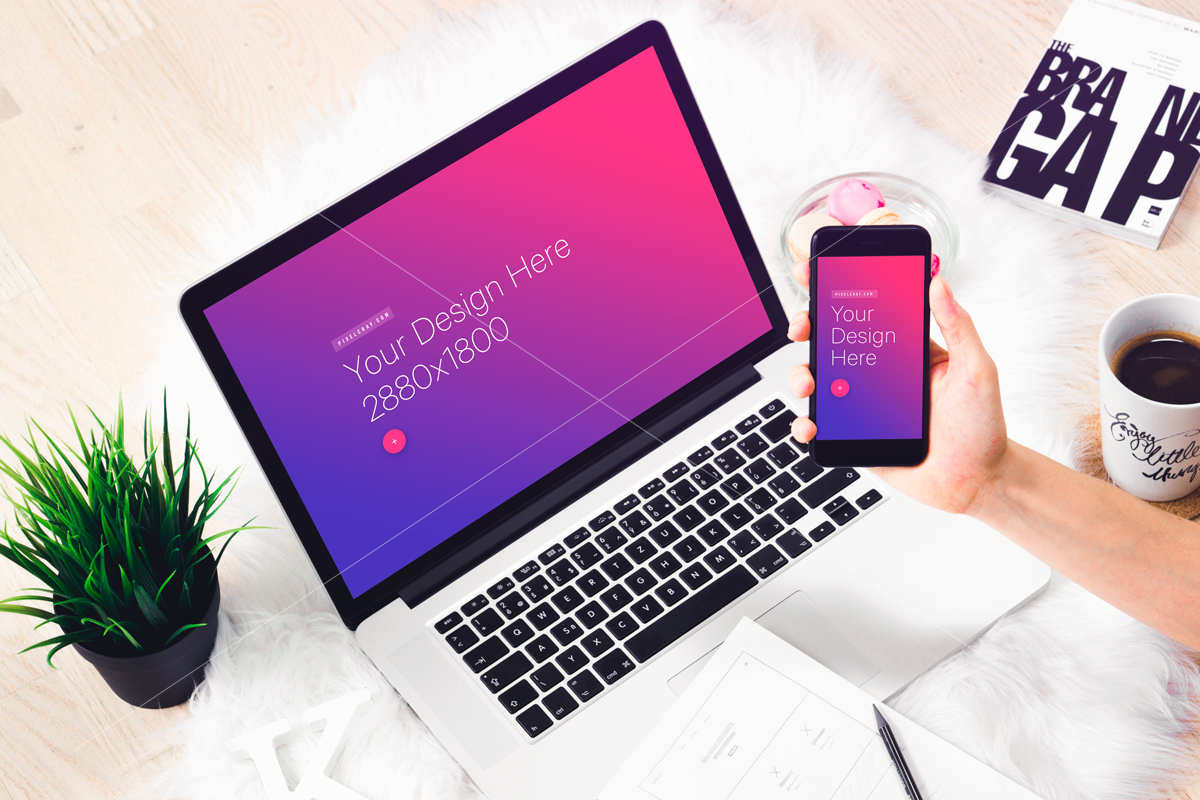 16 PSD Mockups Fashion Blog, a Mac Mockup by Pierre Borodin (Photo 4 of 7)