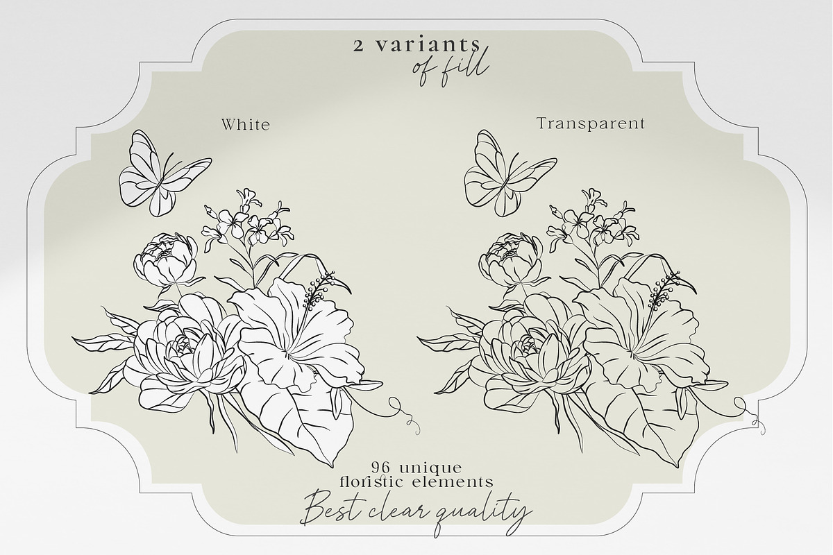 Hand-drawn Line Art Summer Flowers, a Decorative Illustration by La Petite Line Art (Photo 7 of 12)