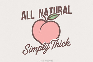 All Natural Simply Thick PNG, Peach, an Illustration by SharpMarketplace