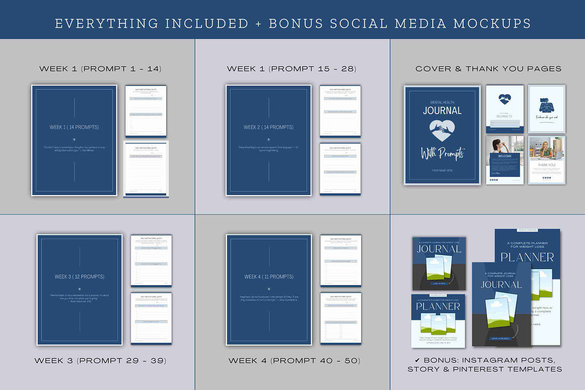 Mental Health Journaling | Canva, a Magazine Template by Designs by Darowan (Photo 7 of 10)