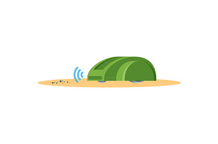 Robot vacuum cleaner icon vector