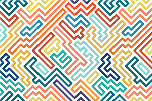 Colorful Geometric Striped Patterns.