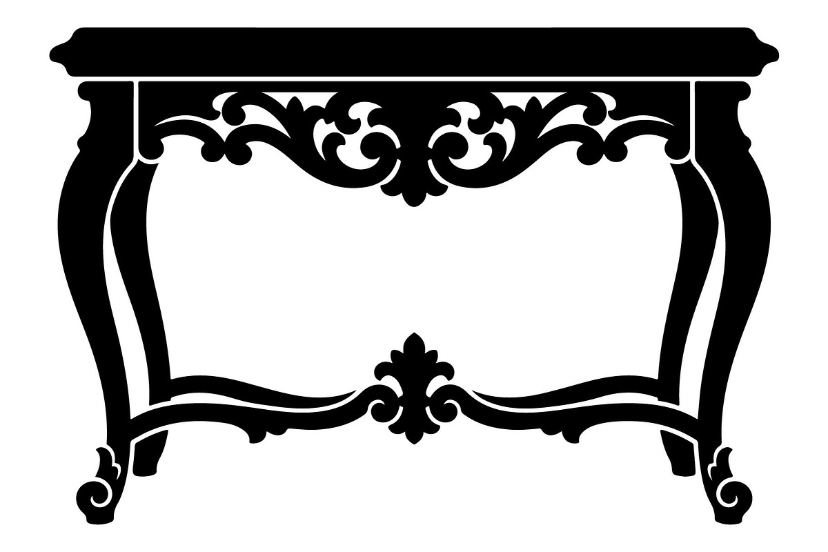 Ornamental Console Table Silhouette, an Object Graphic by hafijul (Photo 4 of 4)