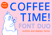 COFFEE TIME - font duo, a Sans Serif Font by Ashiya Pixel (Thumbnail 1 of 8)
