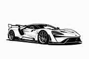 Supercar Silhouette Bundle, an Illustration by Designs_River (Thumbnail 9 of 9)