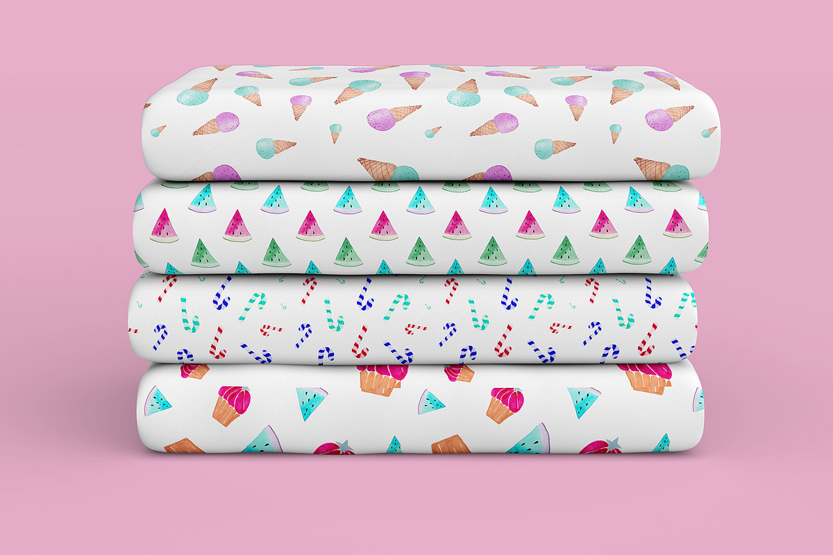 Watercolor Sweet Patterns, a Pattern Graphic by Spirit of Colors (Photo 2 of 7)