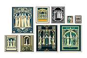 Art Deco Wedding Posters Wall Art, a Person Illustration by Blynn Pippen (Thumbnail 2 of 10)