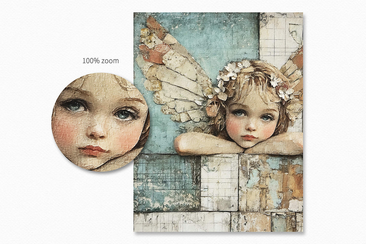 Vintage Christmas Angels, a Decorative Illustration by rileyBgraphics (Photo 5 of 5)