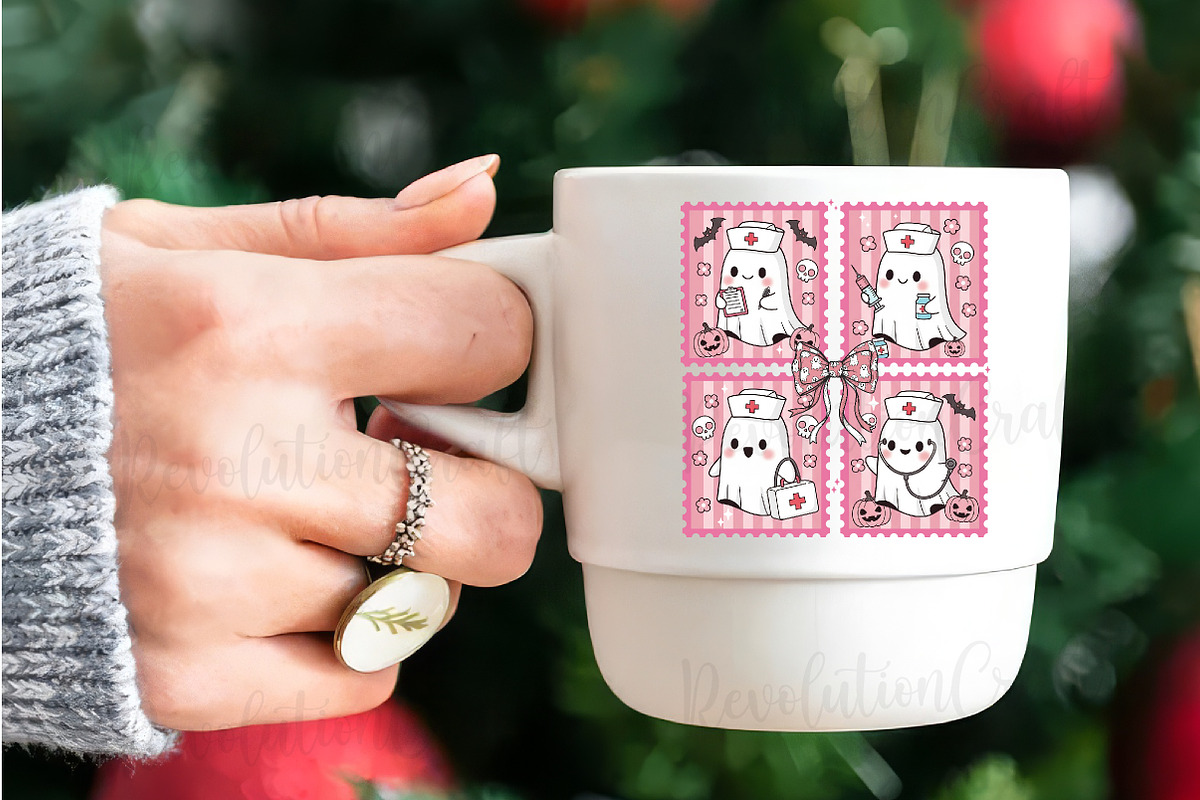 Coquette Pink Nurse Ghost Halloween, an Illustration by OK Design (Photo 4 of 4)