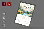 Outdoor Birthday Invitation Template, a Templates & Theme by Kida (Thumbnail 1 of 2)