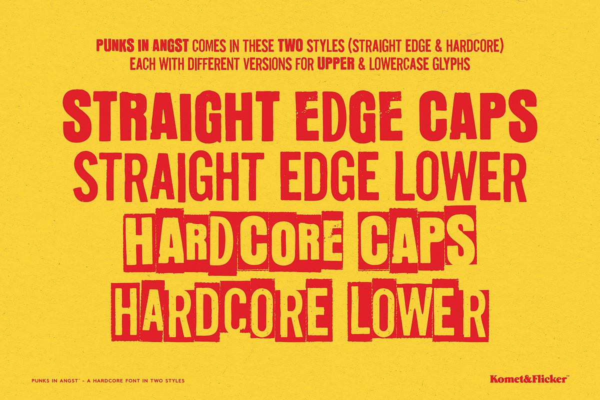 Punks in Angst - A Hardcore Font, a Sans Serif Font by Komet & Flicker (Photo 14 of 15)