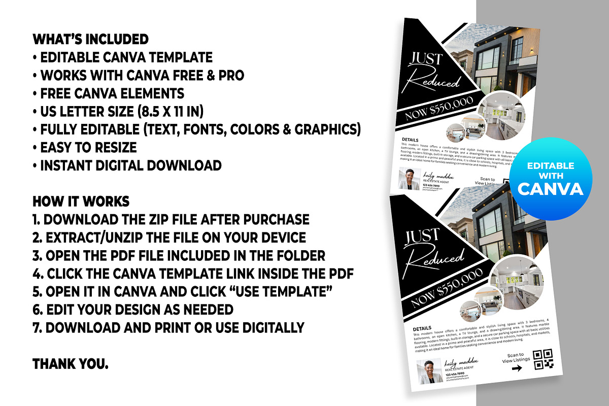 Just Reduced Flyer Canva Template, a Flyer Template by M9 Design (Photo 5 of 5)