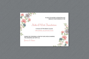 Wedding Favor Donation Card Template