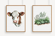 Watercolor Cow Clipart, an Illustration by Libby Wishes (Thumbnail 7 of 7)