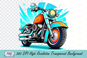 Stylish Drift Motorcycle PNG File, a Transportation Illustration by Ghagra