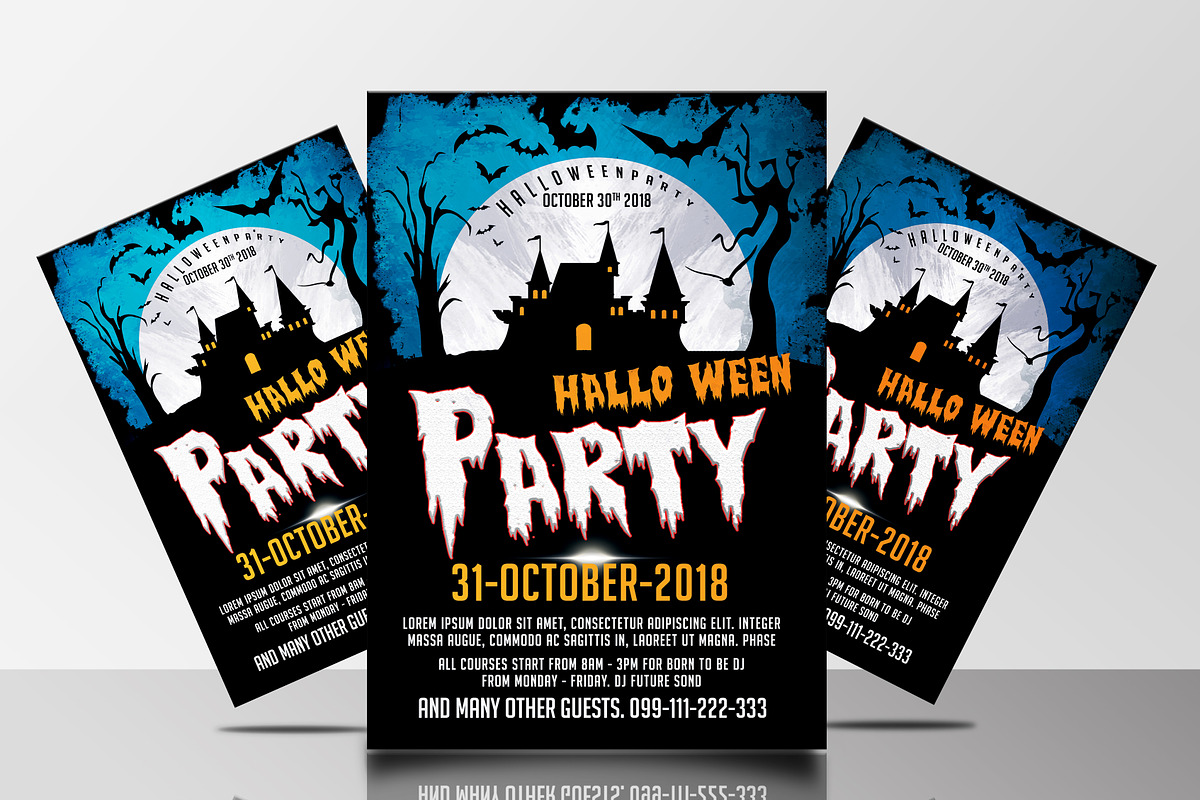 Halloween Party Flyers Bundle, a Flyer Template by AfzaalGraphics (Photo 13 of 19)