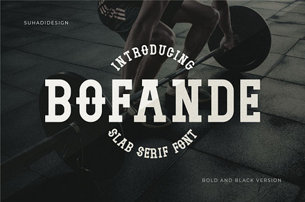 Bofande slab font, a Slab Serif Font by suhadidesign