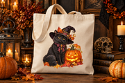Vintage Halloween Black Cat Clipart, an Object Graphic by Colorsfav (Thumbnail 2 of 7)