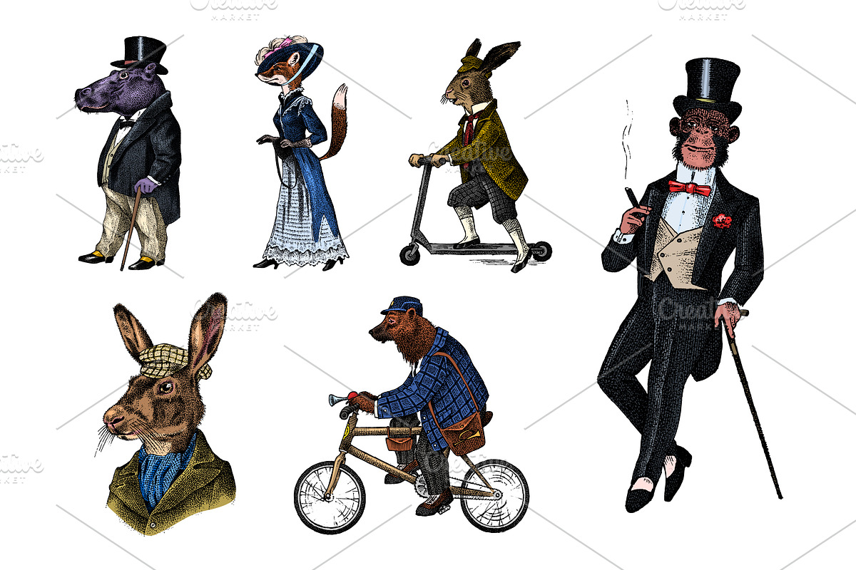 Fashion Animal characters Drawing, an Animal Illustration by Arthur Balitskiy (Photo 1 of 2)