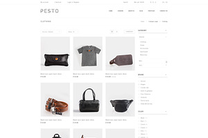 Pesto - ECommerce PSD Template