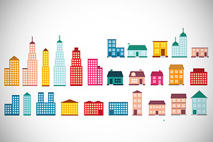 Flat Design House Icons