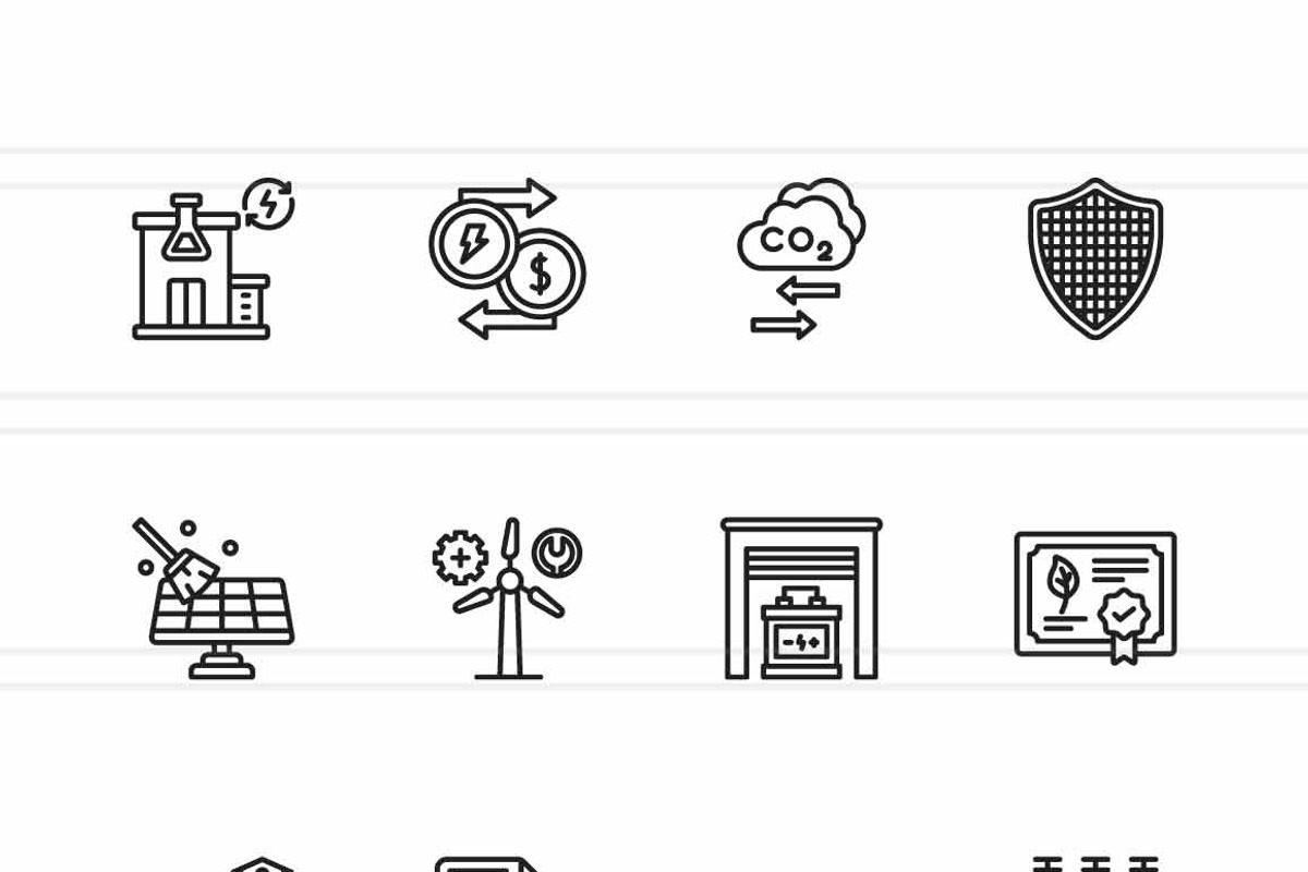 Renewable Energy Infrastructure icon, an Outline Icon by IconBunny (Photo 2 of 2)