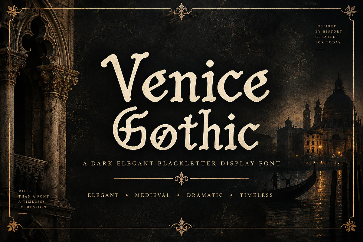 Venice Gothic – Blackletter Font, a Blackletter Font by Wow Magic (Photo 1 of 5)