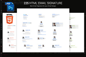 Email signature with HtML Included, a Templates & Theme by pixel_arc