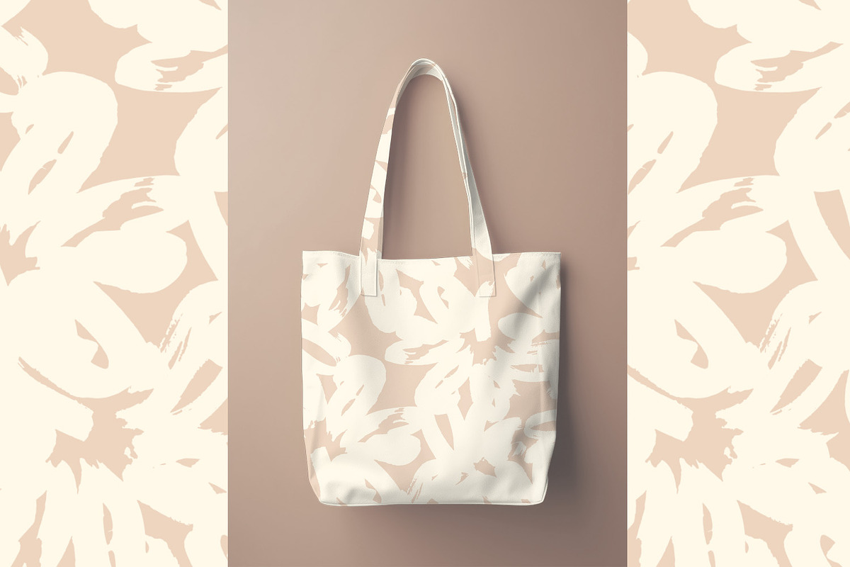 Beige Painted Flowers, a Pattern Graphic by MalyskaStudio (Photo 4 of 4)