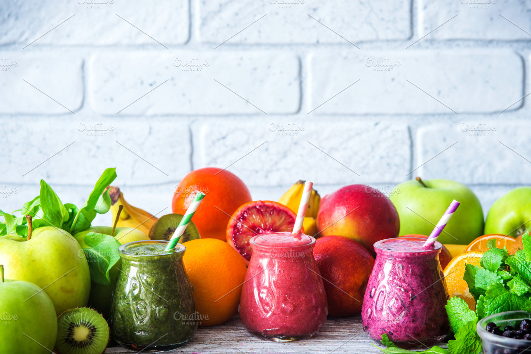 Smoothies stock photo containing background and banana, a Food & Drink Photo by saharisha