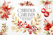 Christmas Garlands PNG Overlays, an Object Graphic by PixelJungle (Thumbnail 1 of 4)