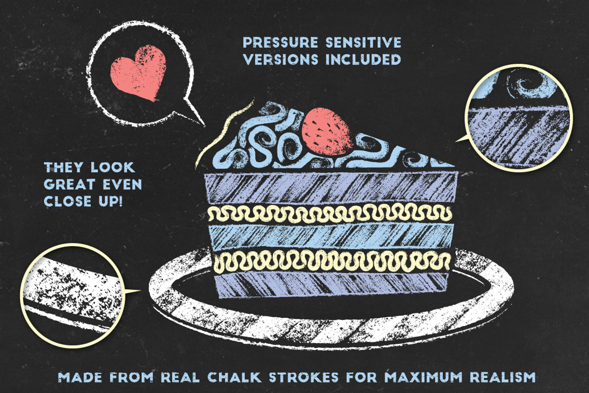 Classic Chalk - Brushes + Patterns, a Brush Add-On by The Artifex Forge (Photo 2 of 6)