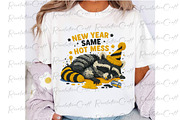 New Year Raccoon Yarn Crochet PNG, an Illustration by OK Design (Thumbnail 2 of 4)