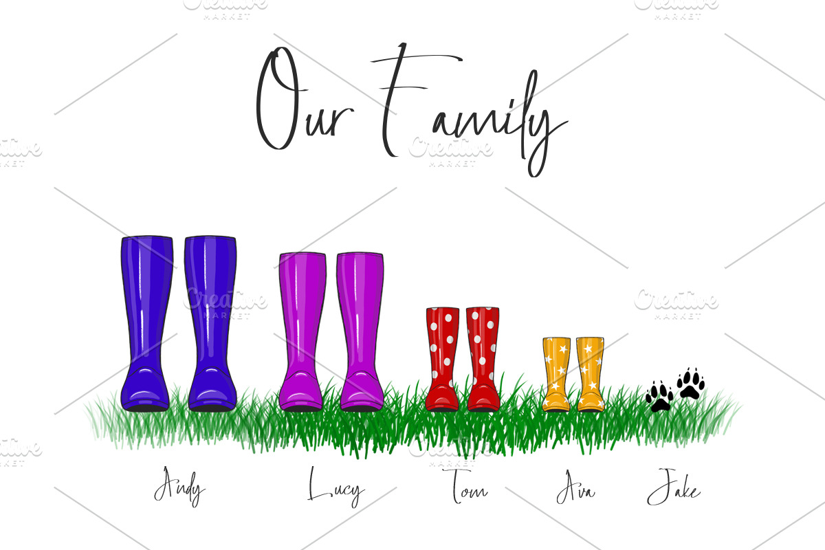 Family Welly Boots Collection, an Object Illustration by JT Digital Studio (Photo 11 of 11)