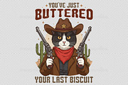 Funny Cat Png ,Retro Cowboy Png, an Illustration by Sublimation Artist (Thumbnail 2 of 6)