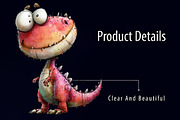 Quirky Dinosaurs PNG Clipart, an Animal Illustration by RobertsArt (Thumbnail 5 of 7)
