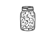 Cosmic Galaxy Jar Design Bundle, an Illustration by Creativeshirt (Thumbnail 29 of 31)