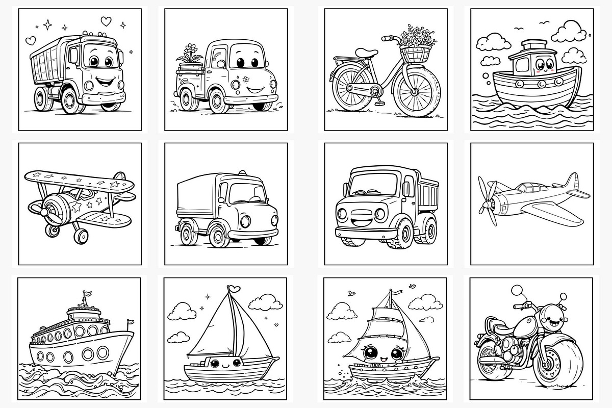Transportation Coloring Pages, a Transportation Illustration by Lamia Emad (Photo 3 of 4)