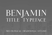 Benjamin Title Typeface, a Serif Font by Kristy Hatswell (Thumbnail 7 of 7)