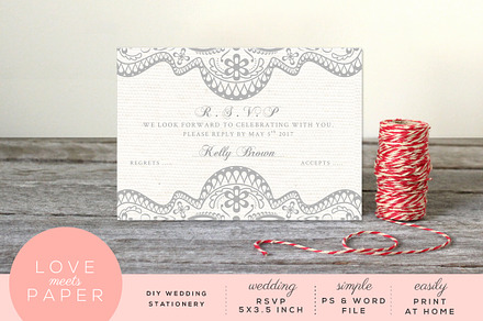 RSVP Wedding Invite R1004