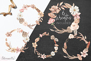 Watercolour Bohemian Florals Neutral, a Decorative Illustration by Bloomella (Thumbnail 2 of 8)