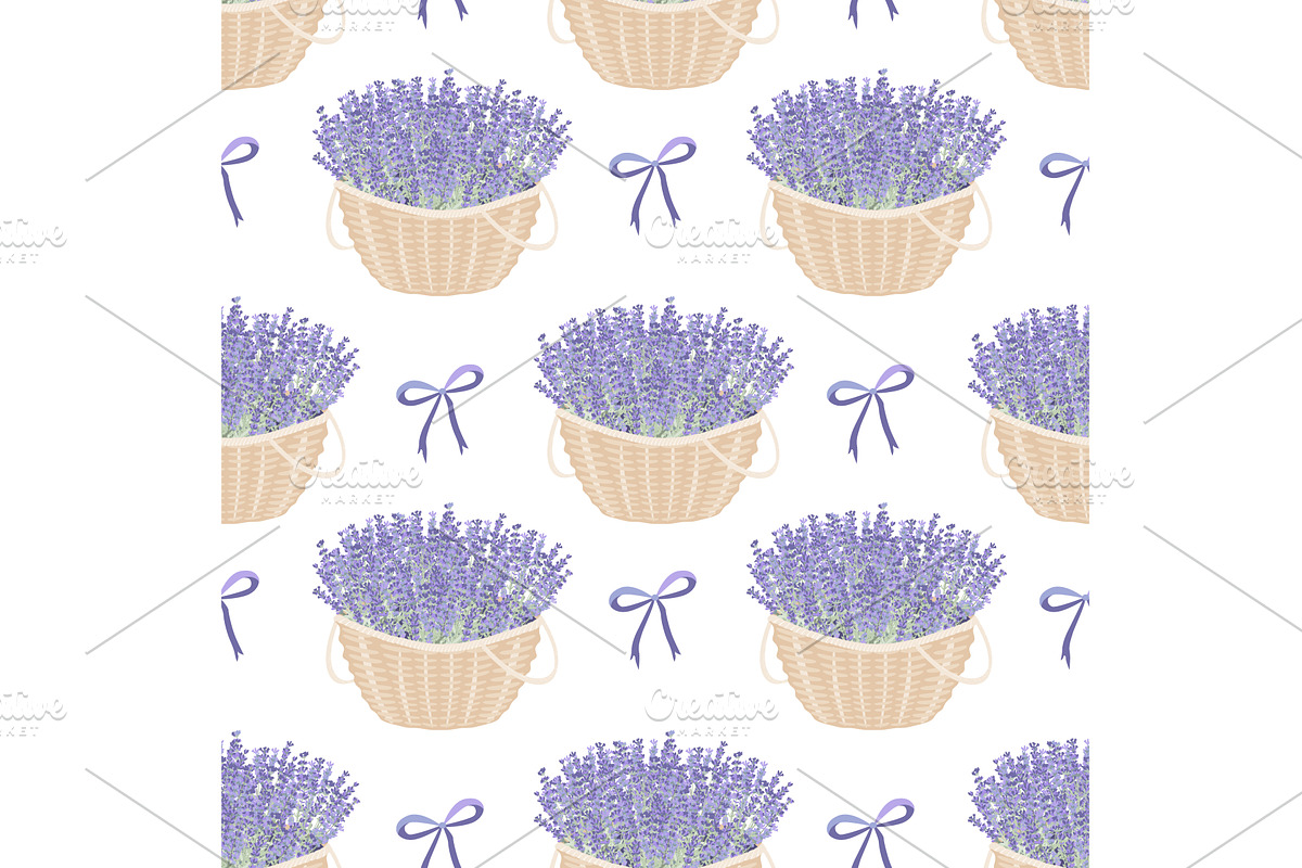 Cute seamless pattern with blue bows, an Object Illustration by Toltemara