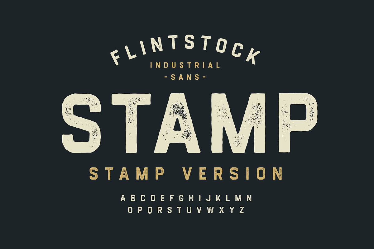 Flintstock - Industrial Display Font preview 6