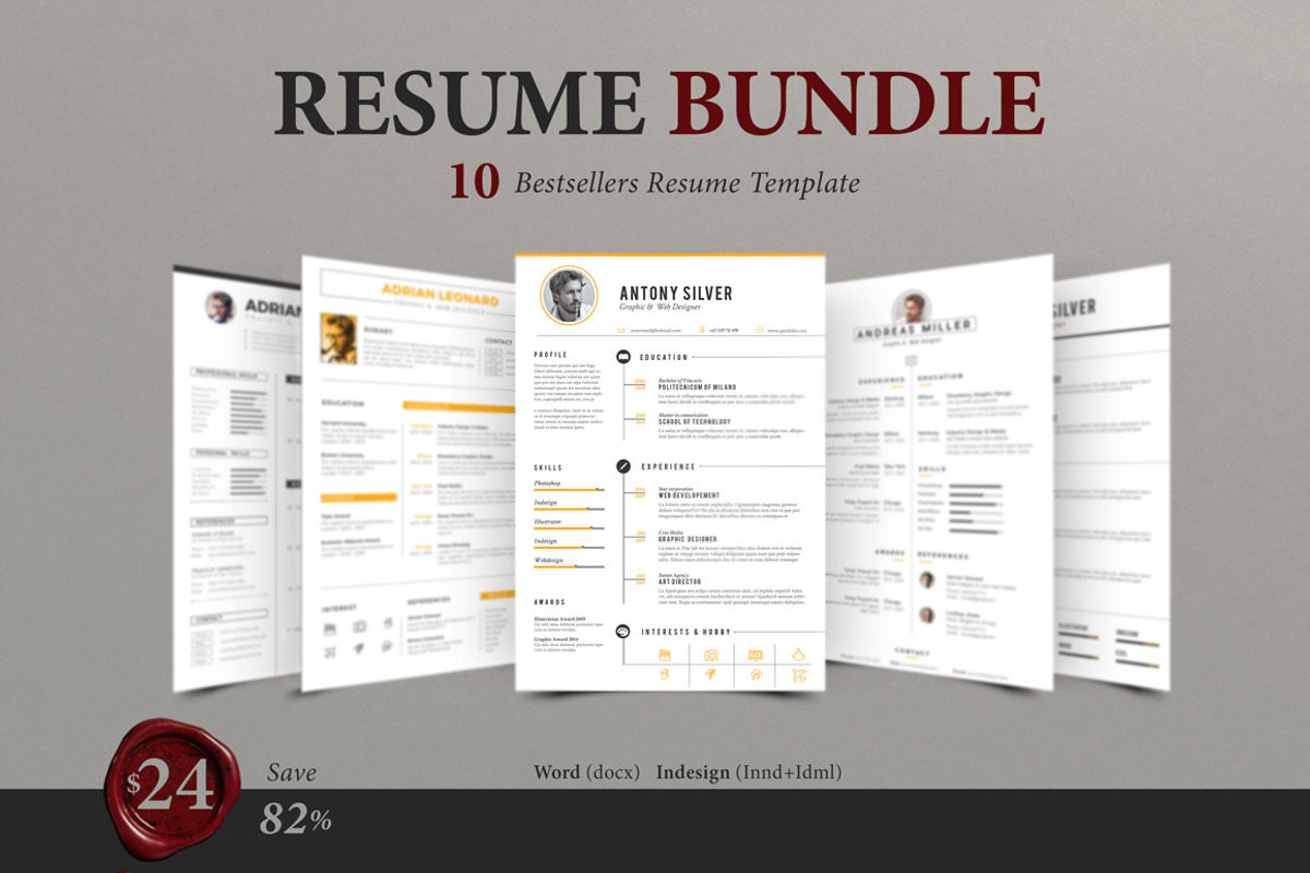Premium Resume Bundle, a Resume Template by sz81 (Photo 1 of 4)