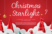 Christmas Starlight–Modern Christmas, a Script Font by overlaytemplates (Thumbnail 1 of 5)
